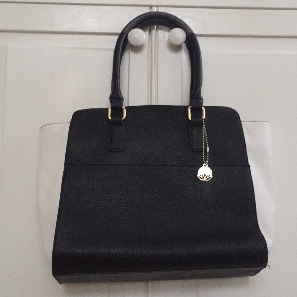 black and white medium size purse